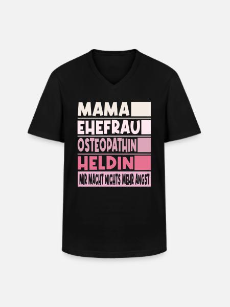 Osteopathin Mama Ehefrau Heldin - Männer-T-Shirt mit V-Ausschnitt - Schwarz