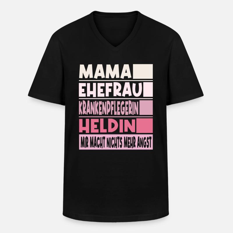 Krankenpflegerin Mama Ehefrau Heldin - Männer-T-Shirt mit V-Ausschnitt - Schwarz