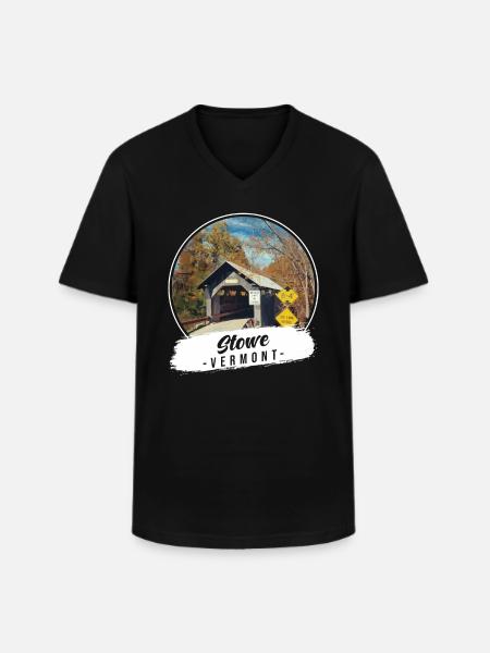 Stowe Vermont Souvenir - Men's V-Neck T-Shirt - black