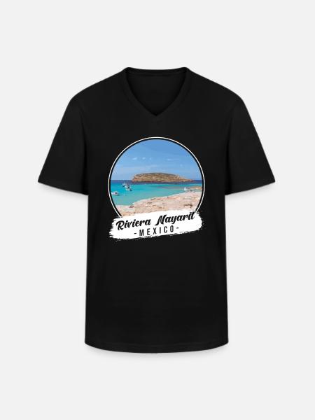 Riviera Nayarit Mexico Souvenir - Men's V-Neck T-Shirt - black