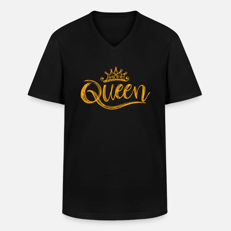 The Queen Crown - Männer-T-Shirt mit V-Ausschnitt - Schwarz