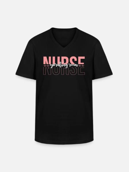 OP-Schwester Operation Krankenschwester - Männer-T-Shirt mit V-Ausschnitt - Schwarz