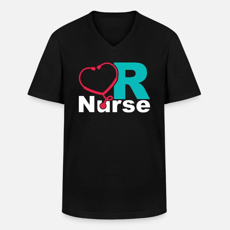 OP Krankenschwester - Männer-T-Shirt mit V-Ausschnitt - Schwarz