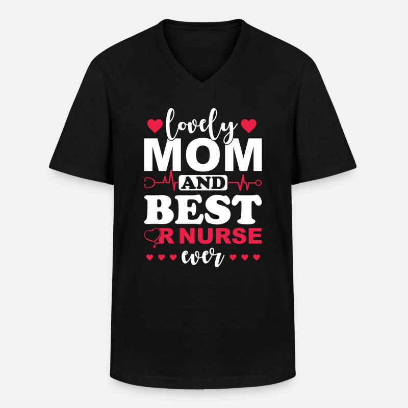 OP Krankenschwester Mutter - Männer-T-Shirt mit V-Ausschnitt - Schwarz