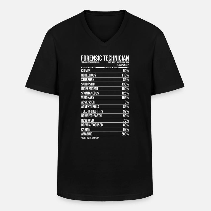 Kriminaltechniker - Männer-T-Shirt mit V-Ausschnitt - Schwarz