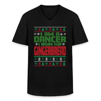 Tänzer Weihnachten Spruch - Männer-T-Shirt mit V-Ausschnitt - Schwarz - Vorne - AI Model Male 178 dark (178cm)