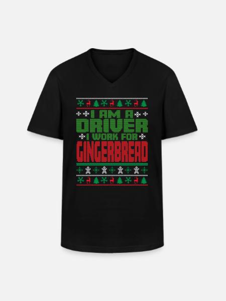 Driver Christmas Quote - Men's V-Neck T-Shirt - black