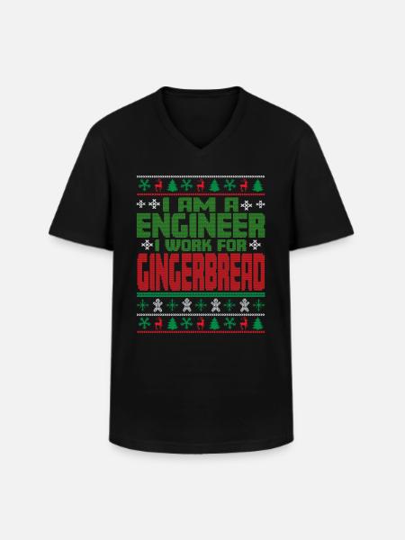 Engineer Christmas Saying - Men's V-Neck T-Shirt - black