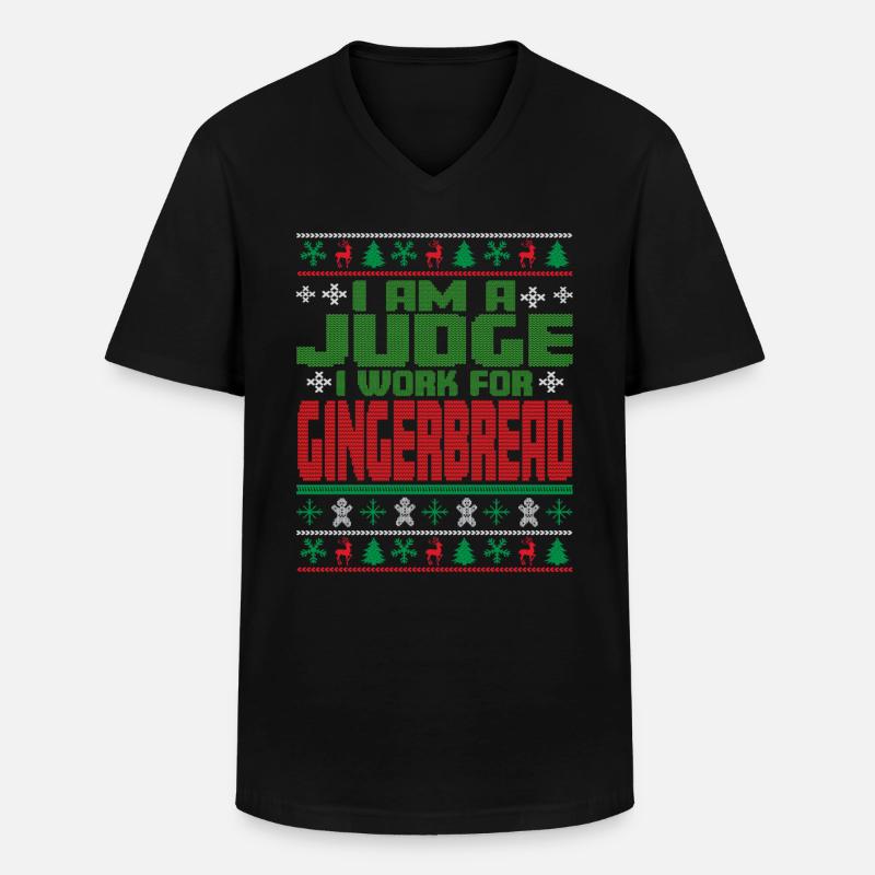 Richter Weihnachten Spruch - Männer-T-Shirt mit V-Ausschnitt - Schwarz