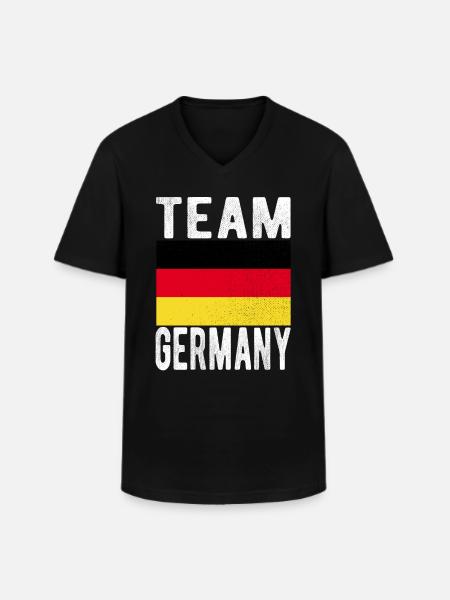 Germany Flag - Men's V-Neck T-Shirt - black