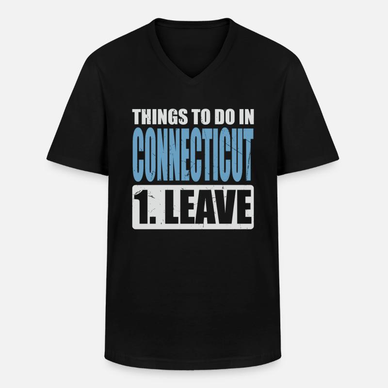 Connecticut Meme - Männer-T-Shirt mit V-Ausschnitt - Schwarz