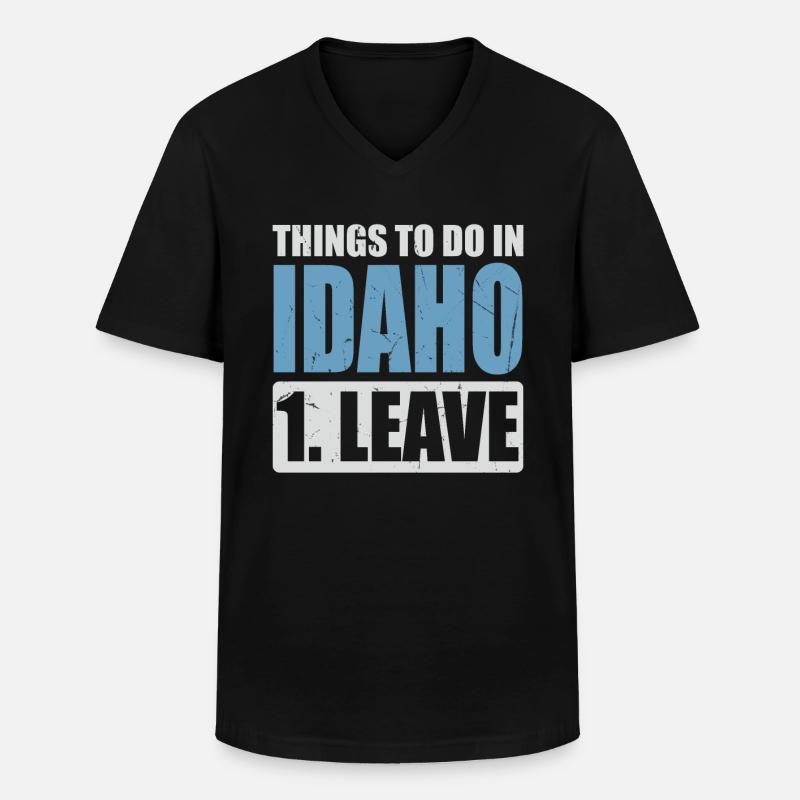 Idaho Meme - Männer-T-Shirt mit V-Ausschnitt - Schwarz