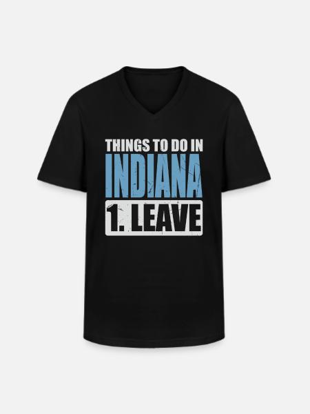 Indiana Meme - Men's V-Neck T-Shirt - black