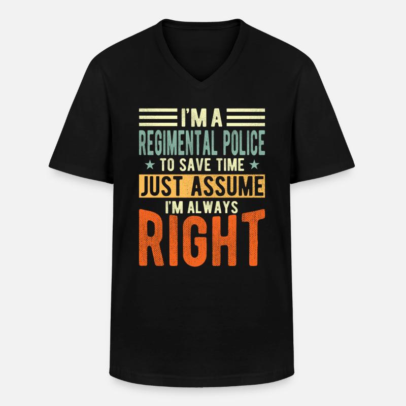 Regimentspolizei - Männer-T-Shirt mit V-Ausschnitt - Schwarz