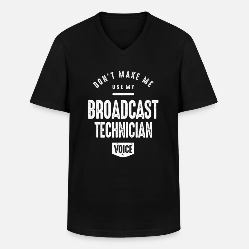 Beruf Rundfunktechniker - Männer-T-Shirt mit V-Ausschnitt - Schwarz