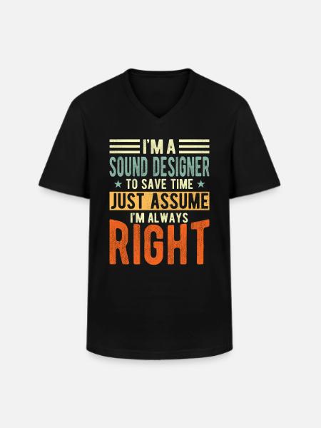 Sound Designer - Men's V-Neck T-Shirt - black