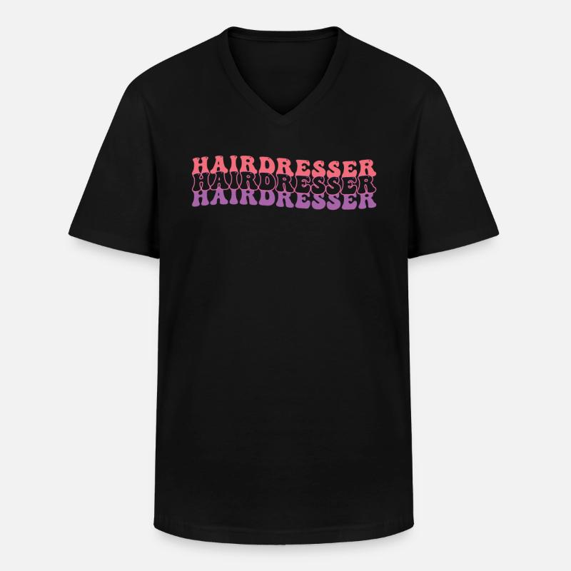 Krankenschwester Hippie - Männer-T-Shirt mit V-Ausschnitt - Schwarz