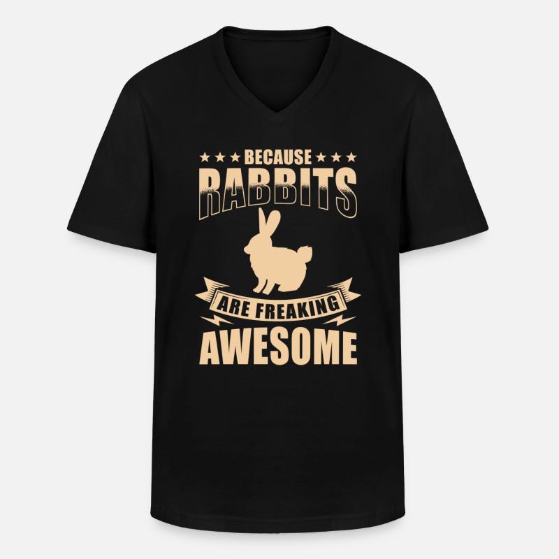 Hase Chinesisches Sternzeichen - Männer-T-Shirt mit V-Ausschnitt - Schwarz