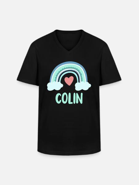 Colin Name Rainbow Baby - Men's V-Neck T-Shirt - black
