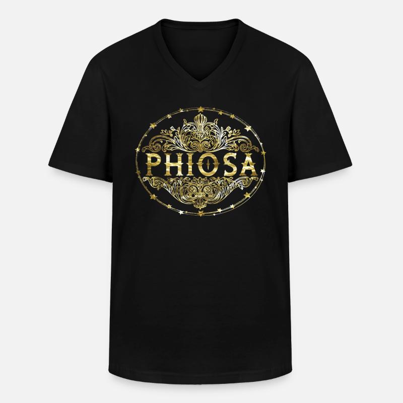 Phiosa - Männer-T-Shirt mit V-Ausschnitt - Schwarz