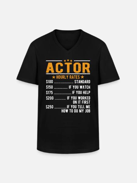 Performers Hourly wage - Men's V-Neck T-Shirt - black