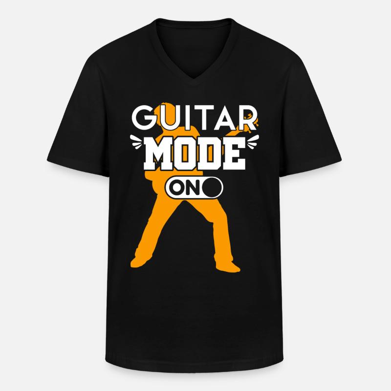 Gitarre Modus - Männer-T-Shirt mit V-Ausschnitt - Schwarz