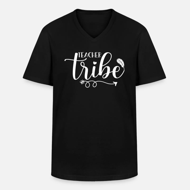 Conception de groupes d’enseignants - T-shirt col V Homme - noir