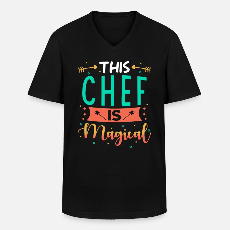 Chefin Geschenk - Männer-T-Shirt mit V-Ausschnitt - Schwarz