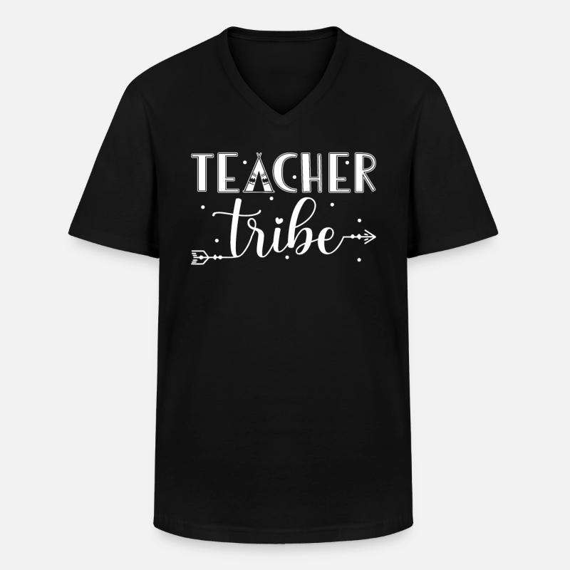 Conception de groupes d’enseignants - T-shirt col V Homme - noir