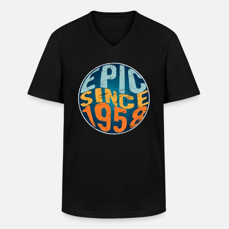 Episch Seit 1958 - Männer-T-Shirt mit V-Ausschnitt - Schwarz