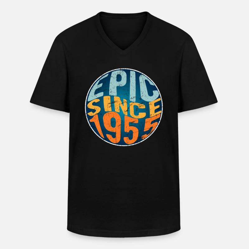 Episch Seit 1955 - Männer-T-Shirt mit V-Ausschnitt - Schwarz