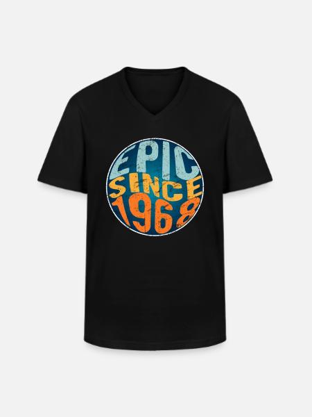 Epic since 1968 - Men's V-Neck T-Shirt - black