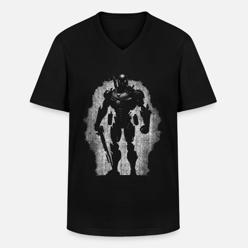 Killerroboter Killer Roboter - Männer-T-Shirt mit V-Ausschnitt - Schwarz