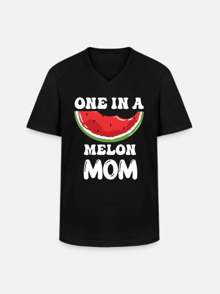 En i en melon mor sjove mor citater mor - Klassisk herre T-shirt med V-udskæring - sort