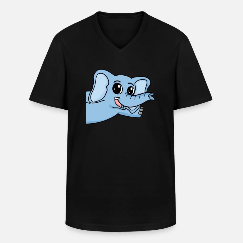 Elefant Gruß Begrüßung - Männer-T-Shirt mit V-Ausschnitt - Schwarz