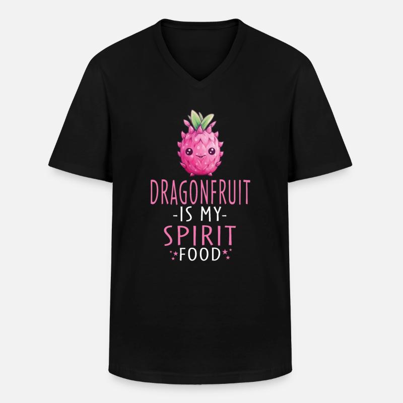 Drachfrucht Kawaii - Männer-T-Shirt mit V-Ausschnitt - Schwarz