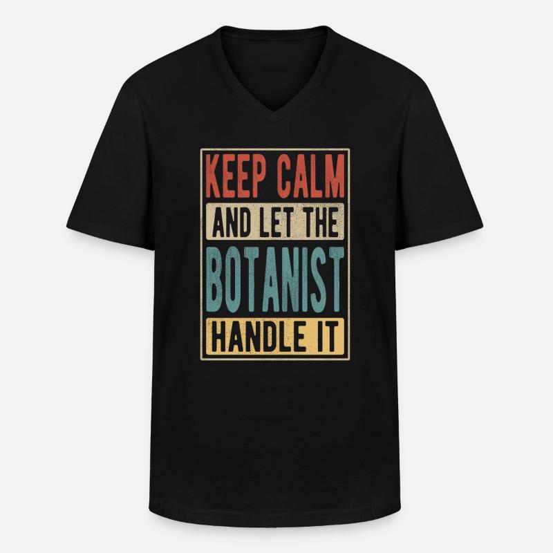 Botaniker Retro Geschenk - Männer-T-Shirt mit V-Ausschnitt - Schwarz