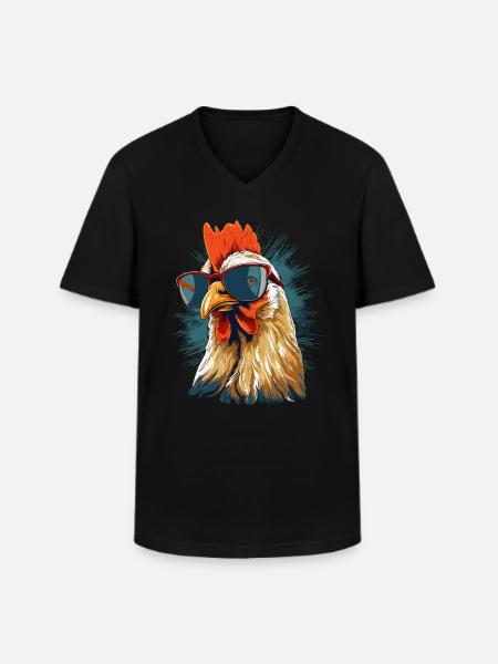 Hahn Sunglasses - Men's V-Neck T-Shirt - black