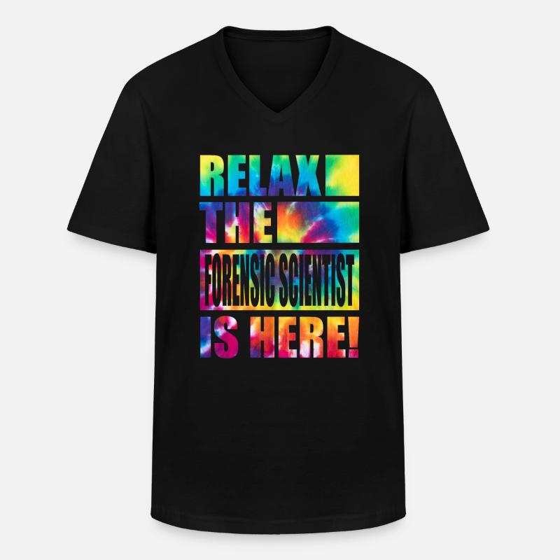 Forensic Scientist Lustiger Spruch - Männer-T-Shirt mit V-Ausschnitt - Schwarz