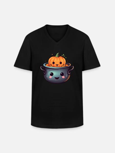 Halloween Element Manga Anime - Men's V-Neck T-Shirt - black