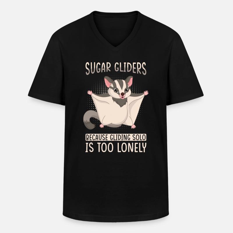 Sugar Glider Spruch - Männer-T-Shirt mit V-Ausschnitt - Schwarz