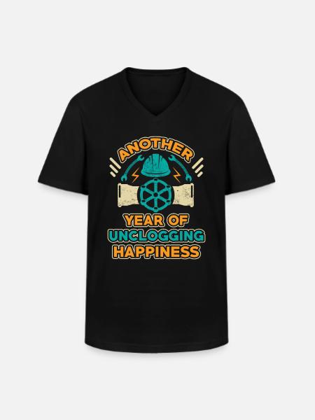 Plumber Birthday Gift - Men's V-Neck T-Shirt - black