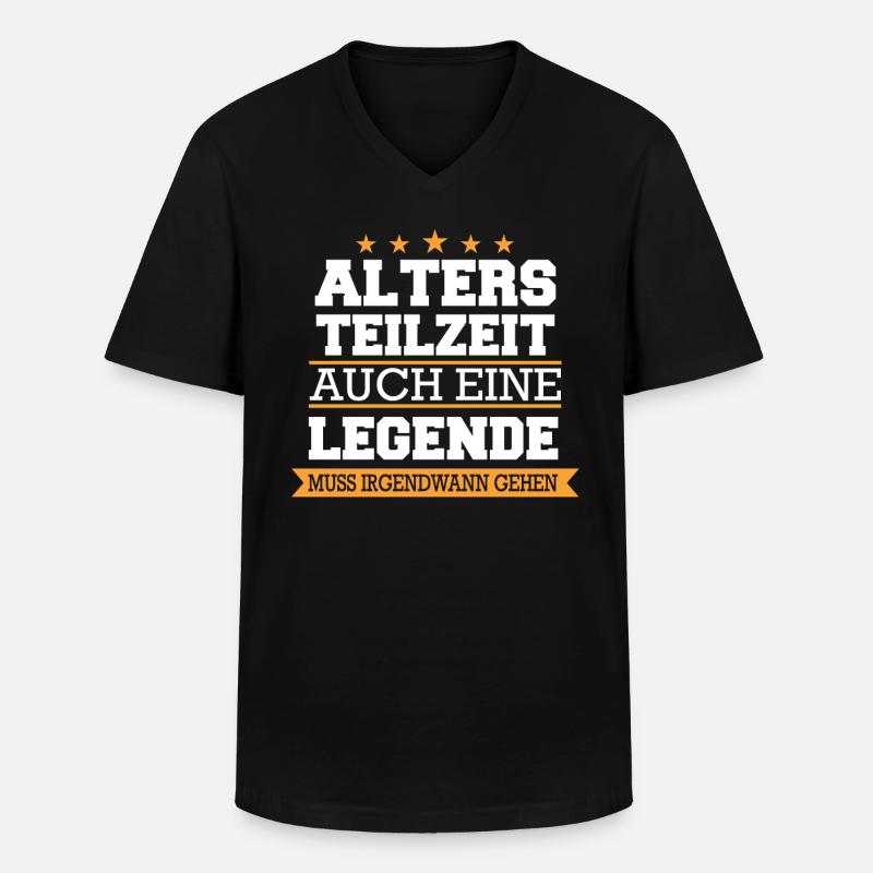 Altersteilzeit ATZ - Männer-T-Shirt mit V-Ausschnitt - Schwarz