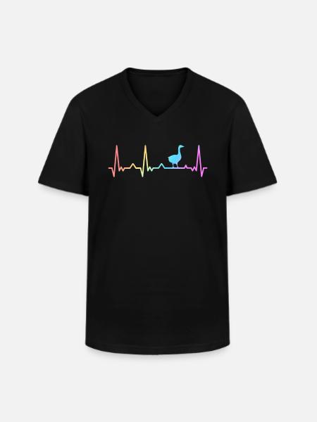 Goose Animal Bird Geese - Men's V-Neck T-Shirt - black