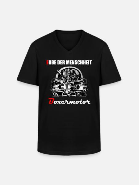Erbe der Menschheit: Boxermotor - Männer-T-Shirt mit V-Ausschnitt - Schwarz