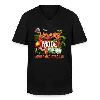 Groupe de vacances pharmacien #Pharmacistsquad - T-shirt col V Homme - noir - Devant - AI Model Male 178 dark (178cm)