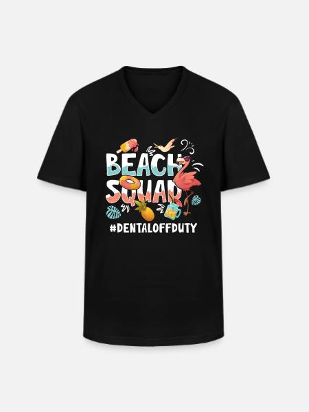Dental Vacation Beach Group - Men's V-Neck T-Shirt - black