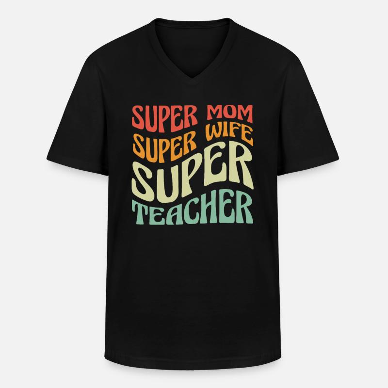 Lehrer Schule Lehrkraft Lehramt Lehrerin - Männer-T-Shirt mit V-Ausschnitt - Schwarz
