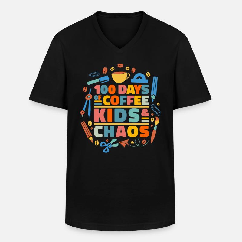 Enseignant Professeur d’école Enseignant Enseignant - T-shirt col V Homme - noir
