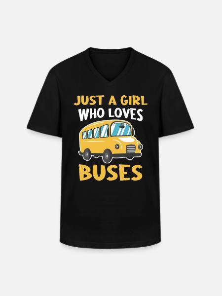 Bus Bus Driver School Bus - Men's V-Neck T-Shirt - black